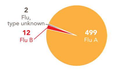 Follow this link to view a table of all positive flu reports
