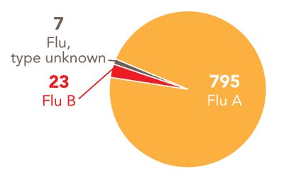 Follow this link to view a table of all positive flu reports