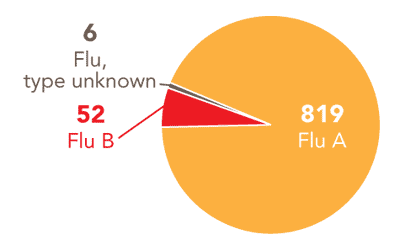 Follow this link to view a table of all positive flu reports