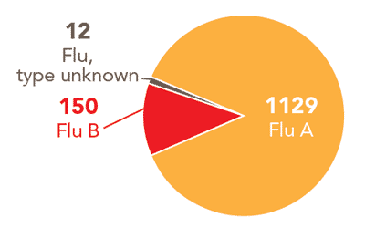 Follow this link to view a table of all positive flu reports