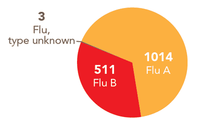 Follow this link to view a table of all positive flu reports