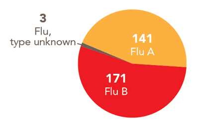 Follow this link to view a table of all positive flu reports