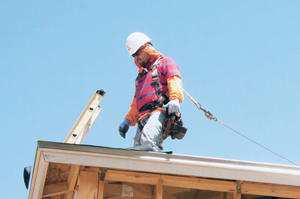 Picture of a man on a roof