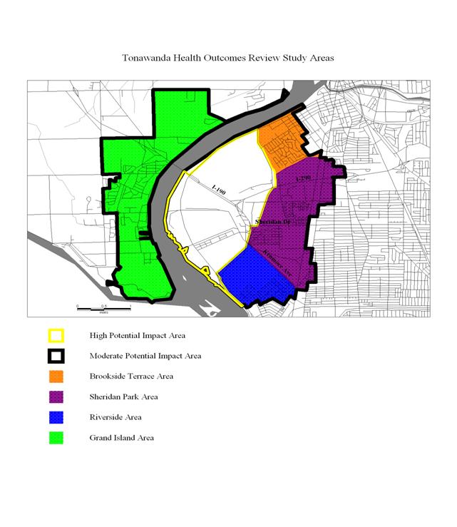 image of Tonawanda health outcomes review study areas