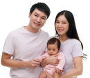 Image of parents holding a baby