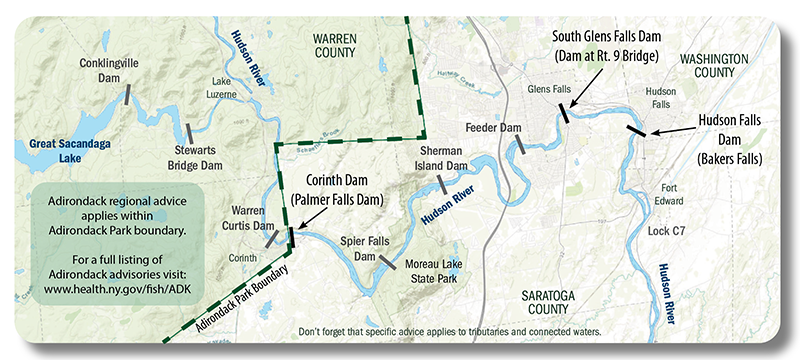 Map of the Northern Hudson River