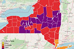 map of heat risk in New York