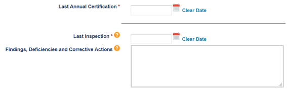 picture of inspection date screen