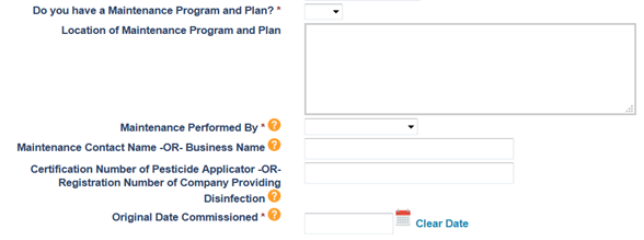 Picture of maintenance program