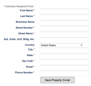 image of new owner information