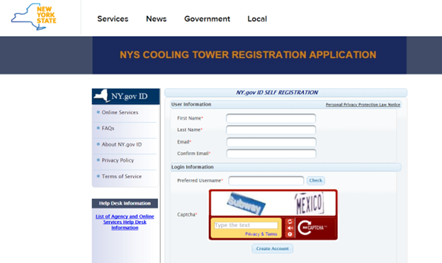Picture of the Login Screen
