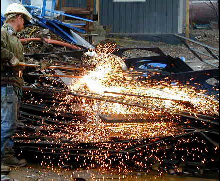 picture of man using a torch