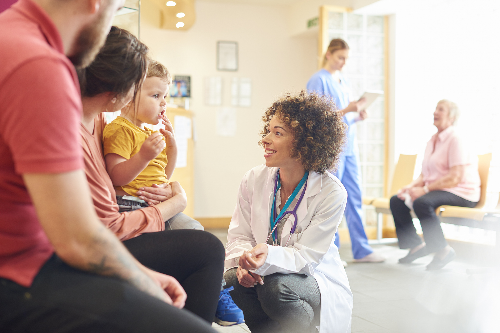 Child being seen by a doctor