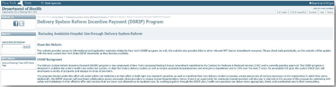 DSRIP WEBSITE