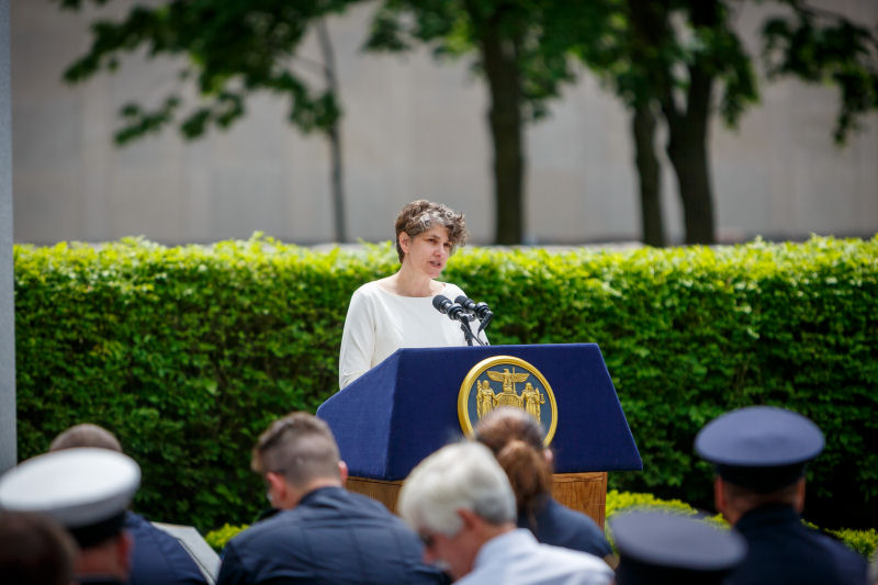 Image of Sally Dreslin - Executive Deputy Commissioner at the NYS Department of Health Speaking